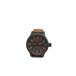 Filson Men's Mackinaw Field Watch Cool Gray Dial Brown Leather Strap